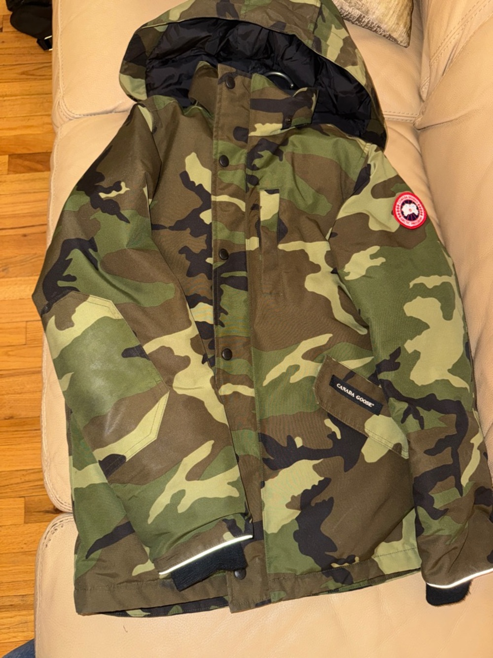 Canada Goose Camouflage Hooded Jacket - Green, Brown, Black